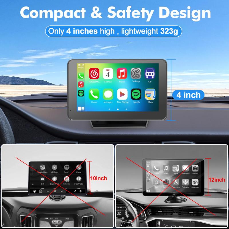 Upgrade Your Drive: PASLDA's 2025 Wireless CarPlay Screen for Android & iPhone - The Ultimate Portable Car Play Adapter for Seamless In-Car Entertainment!