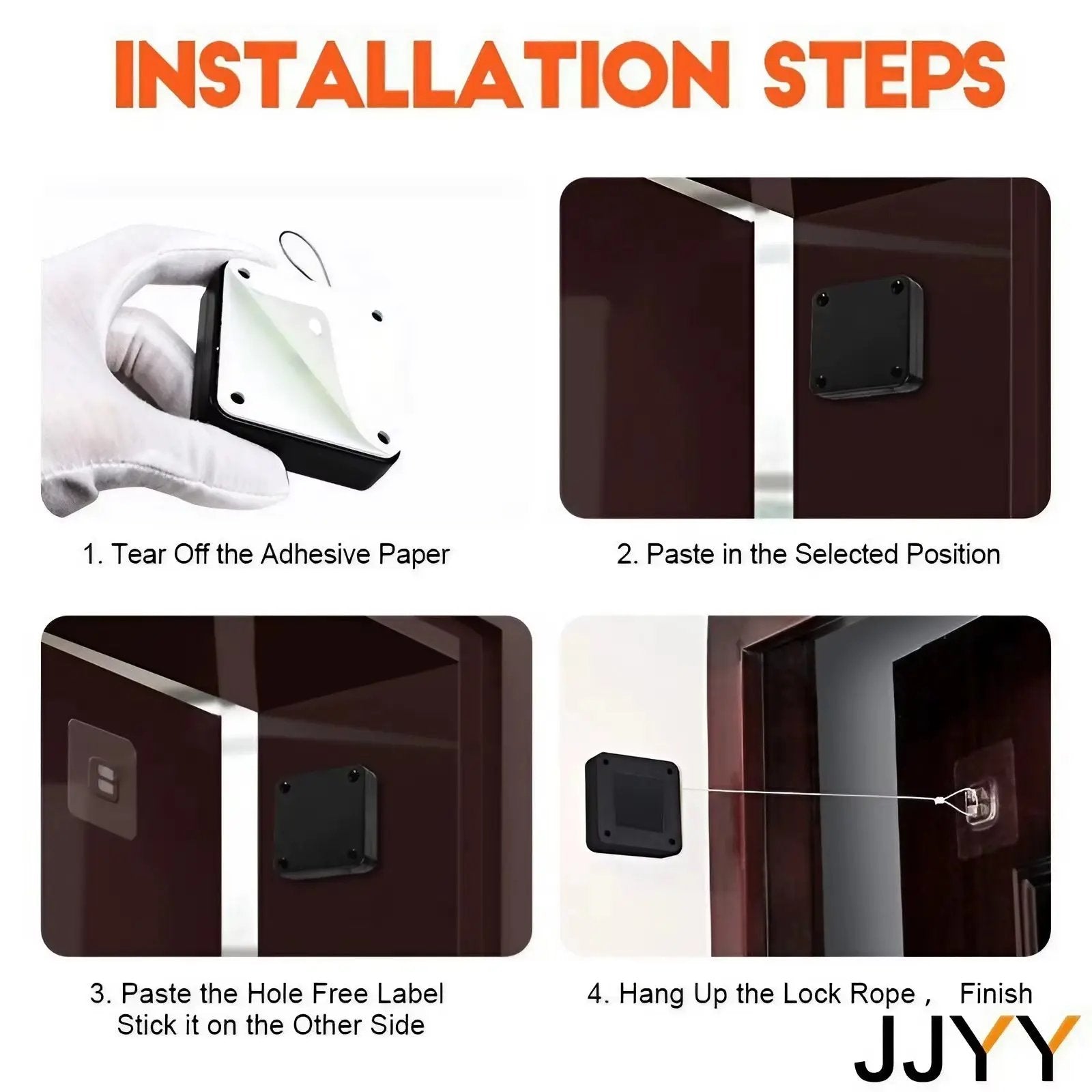 JJYY Punch Free Door Closer Telescopic Door Device Wooden Door Closed Sliding Door Wire Pull Rope Automatic Door Closing Artifac